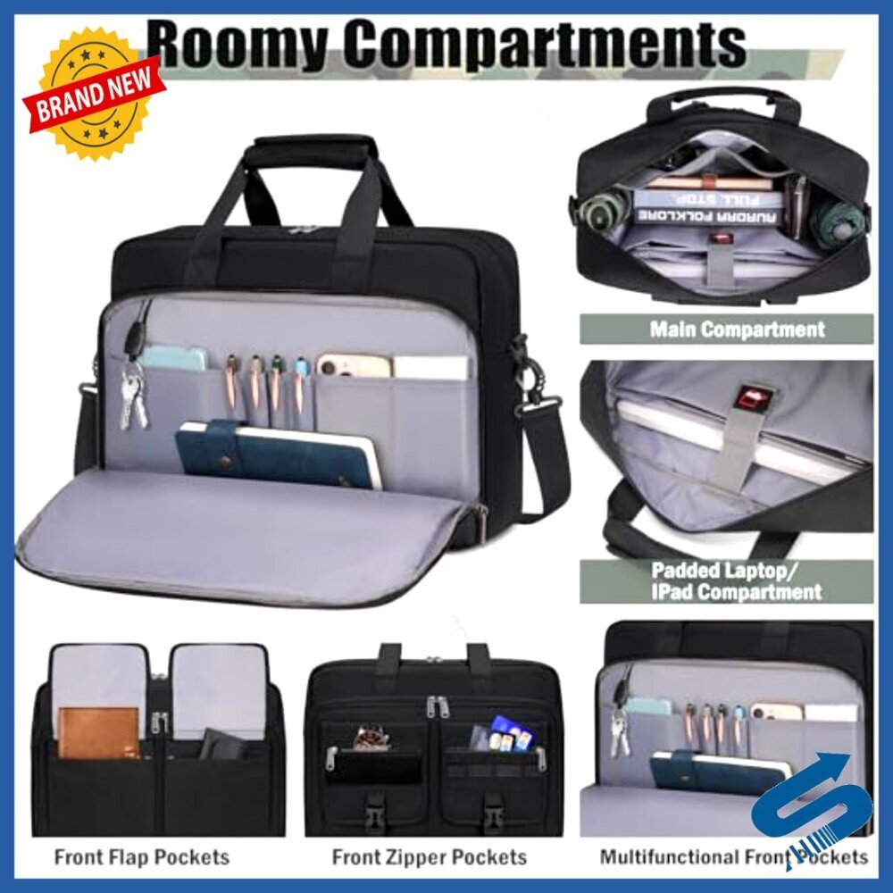 Tactical Laptop Messenger Bag Professional Business Computer Case Durable - Picture 3 of 7